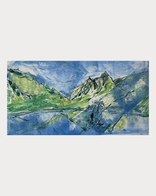 Bleus du Pacifique, monotype, 29x40 cm, 2025.
Retrouvez cette œuvre (et d’autres !) au sein du Salon des Artistes Français au Grand Palais, du 13 au 15 février 2026.
#peintre #graveure #monotypepaysage